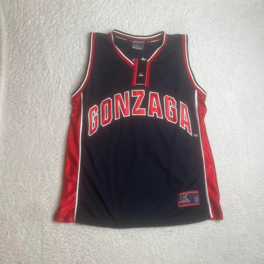 Vintage NWT colosseum‎ men's blue embroidered Gonzaga basketball jersey 90s xl